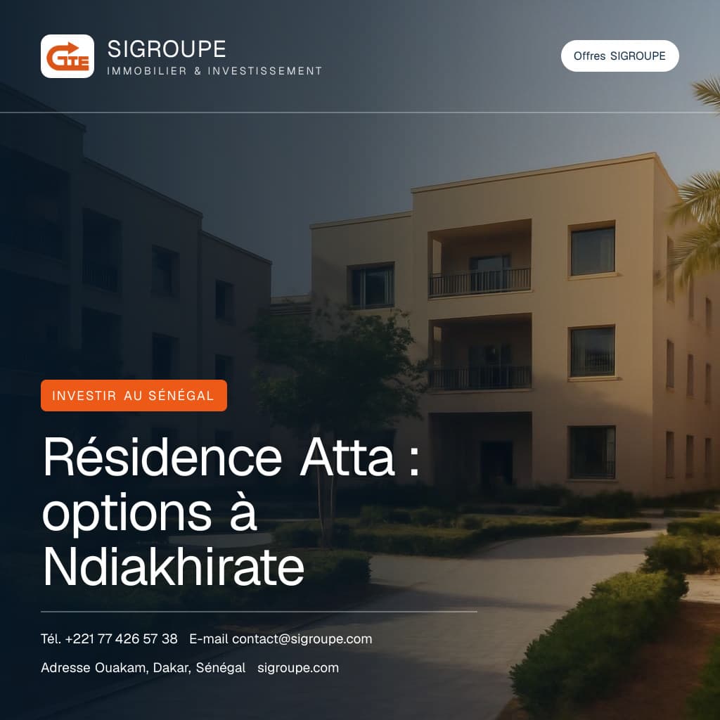 Résidence moderne dans la zone de Ndiakhirate au Sénégal