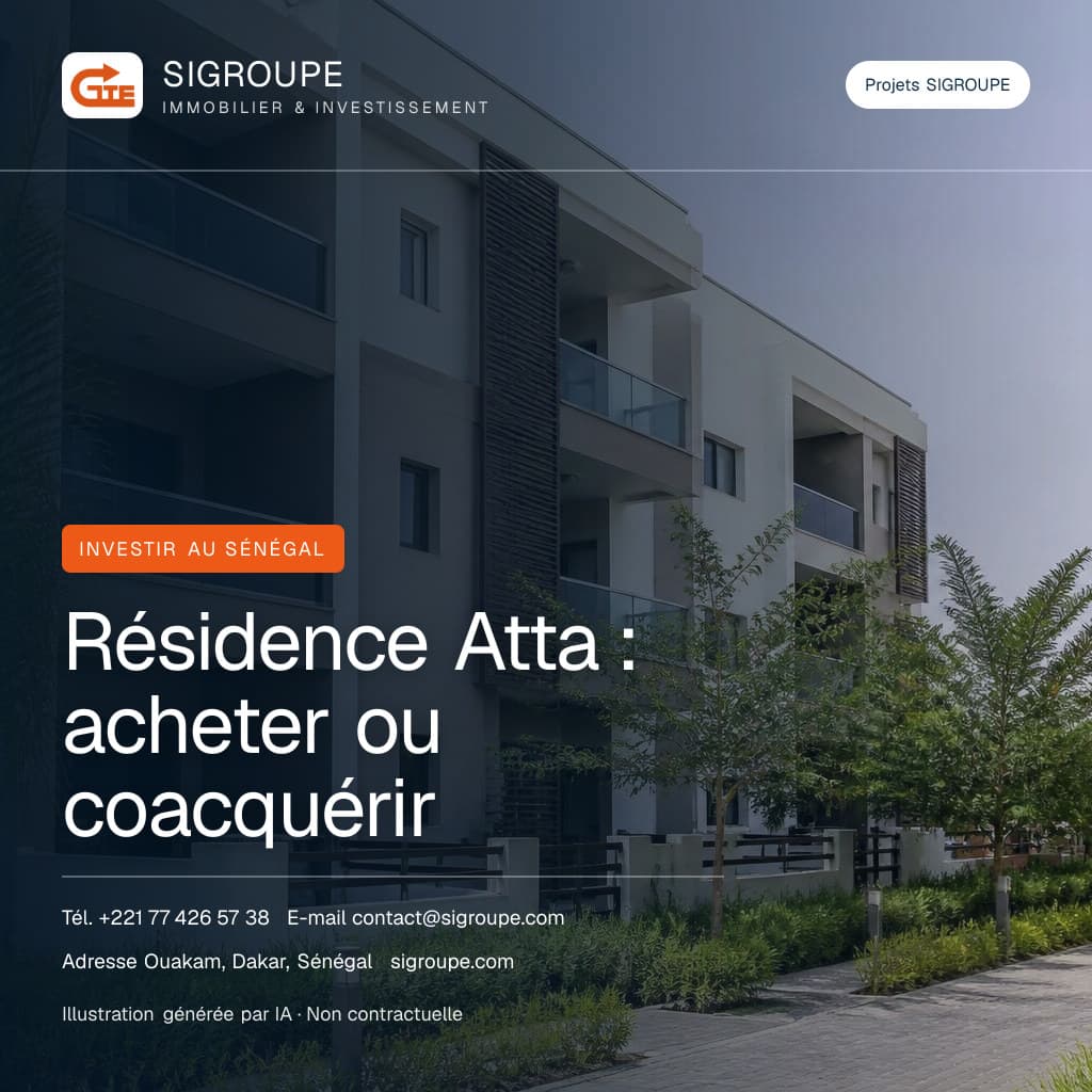 Immeuble résidentiel contemporain à Ndiakhirate au Sénégal