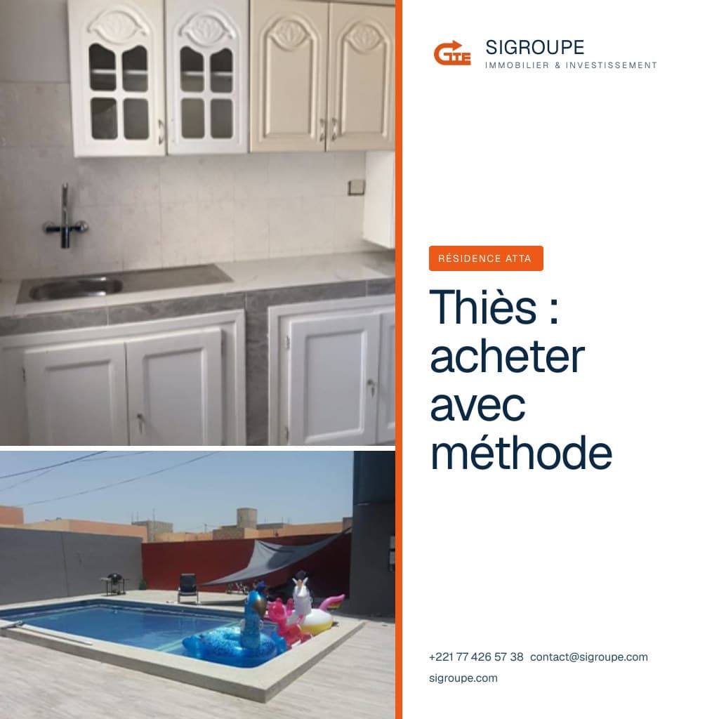 Quartier résidentiel en développement dans la région de Thiès au Sénégal