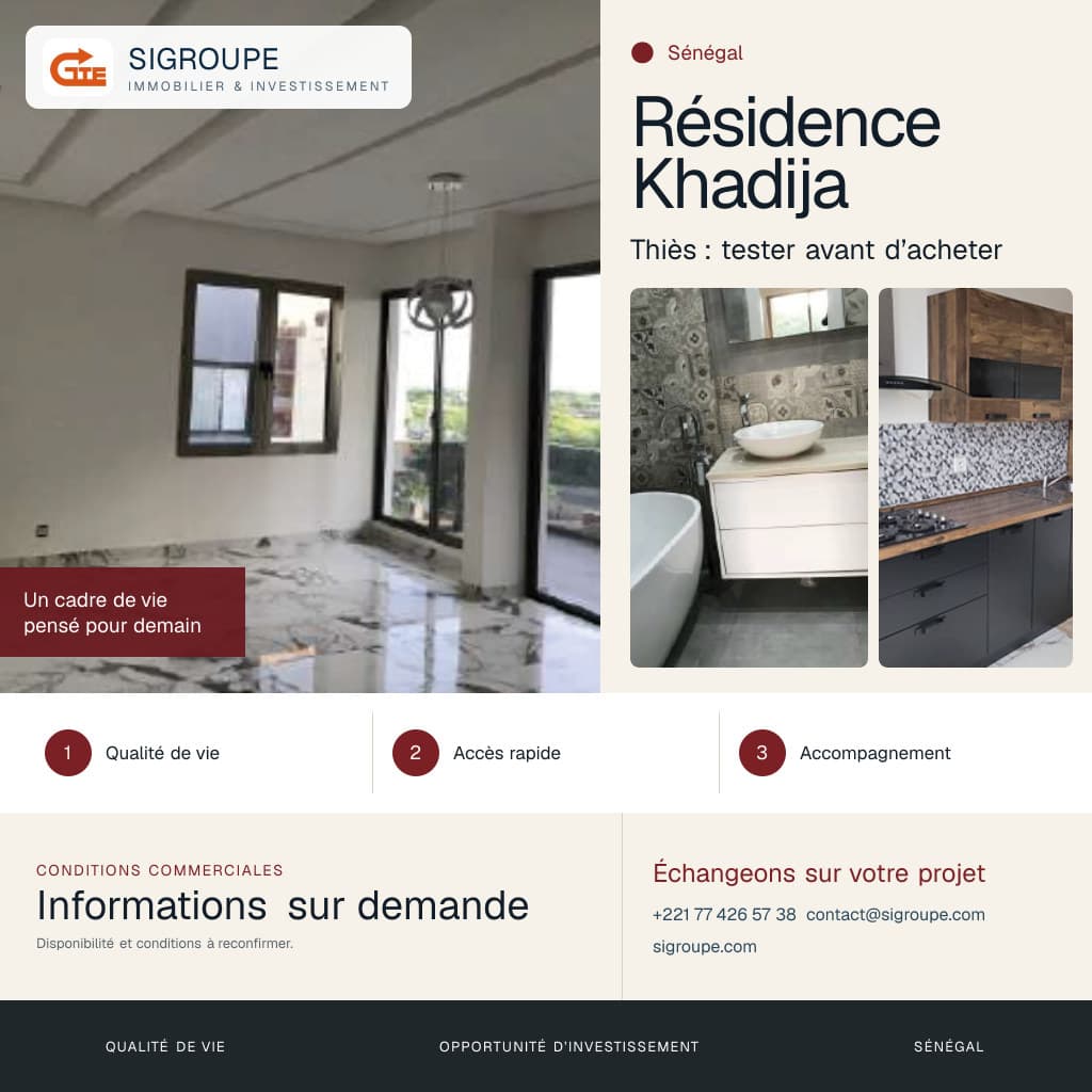 Quartier résidentiel en développement près de Thiès au Sénégal