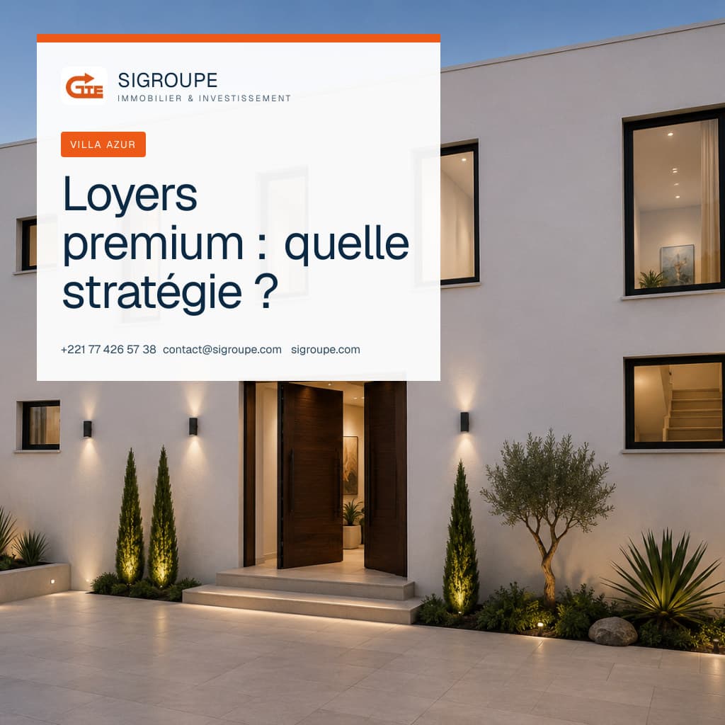 Immeuble résidentiel contemporain dans un quartier de Dakar au Sénégal
