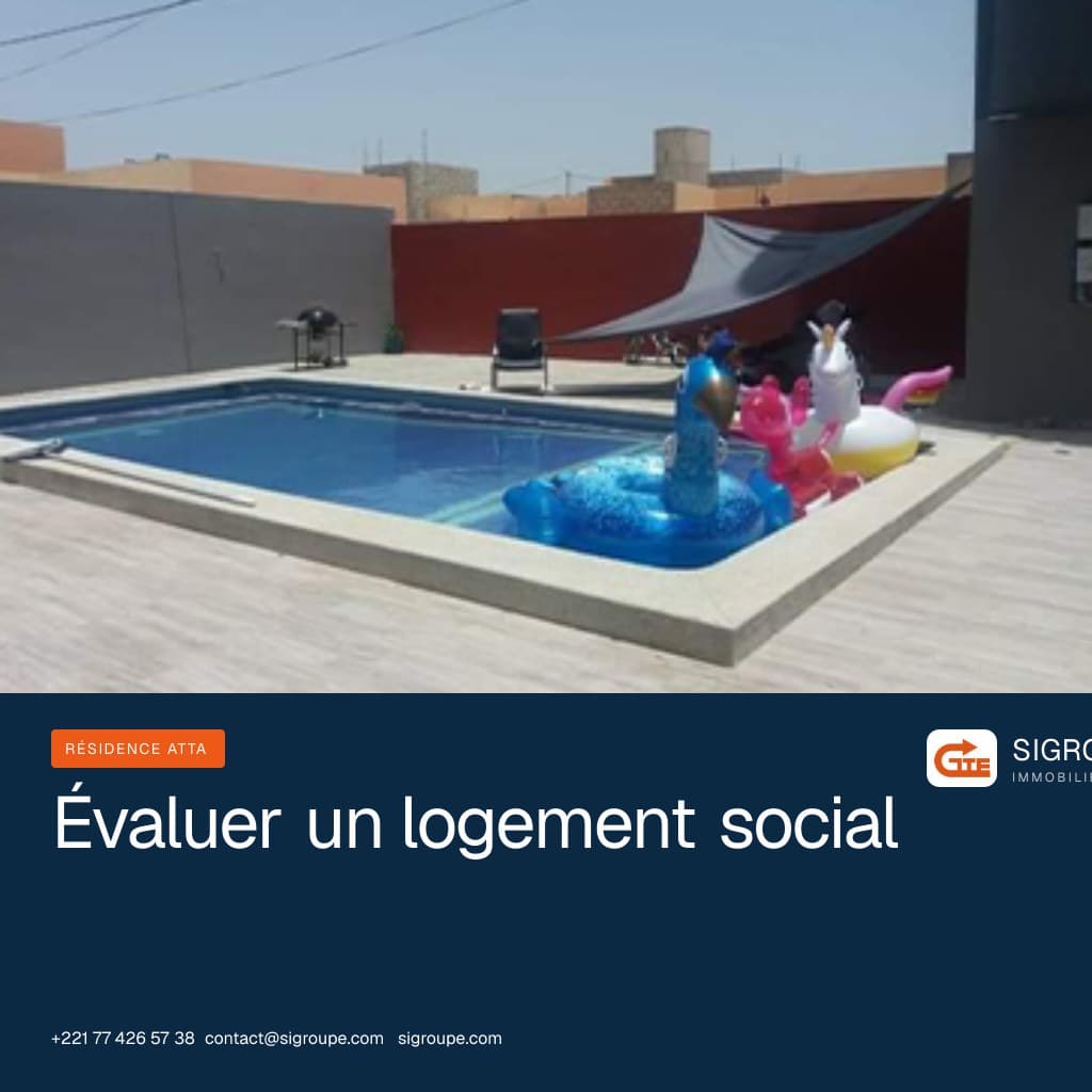 Ensemble résidentiel neuf au Sénégal illustrant les enjeux du logement social et de l’accession à la propriété.