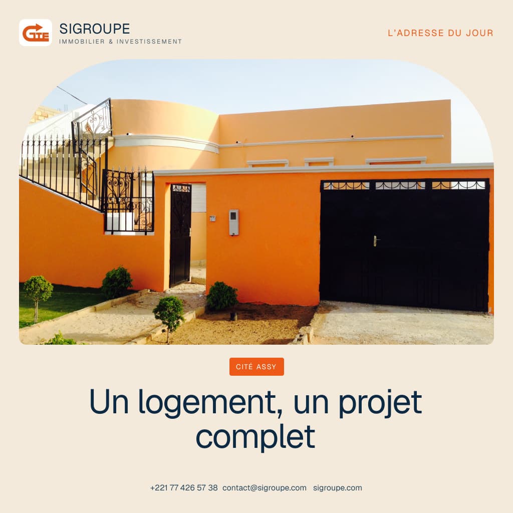 Programme résidentiel contemporain dans la périphérie de Dakar