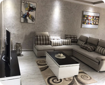 Salon d’un appartement de la Résidence Atta